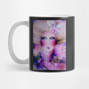 PINK BLOSSOM ART DECO WOODLAND FAIRY DOLLY GIRL Mug